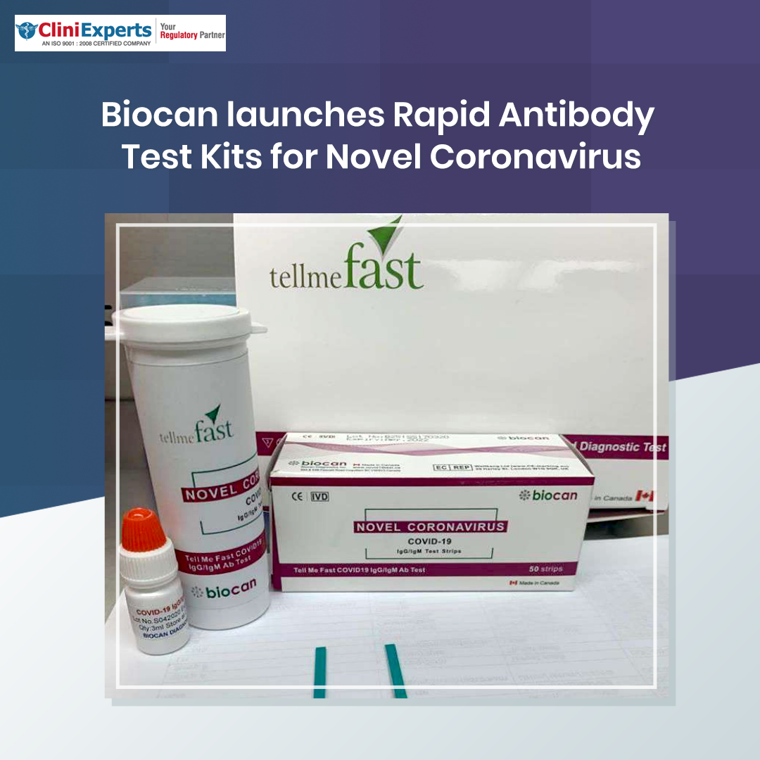 Biocan Rapid Antibody Test Kits for Coronavirus