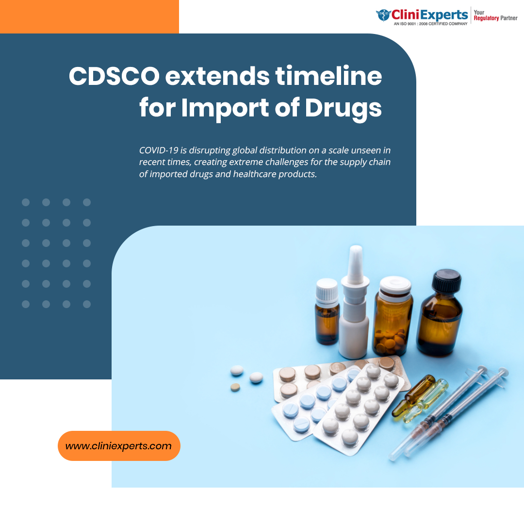 CDSCO extends timeline for Import of Drugs with residual shelf life less than 60 percent till Oct 31