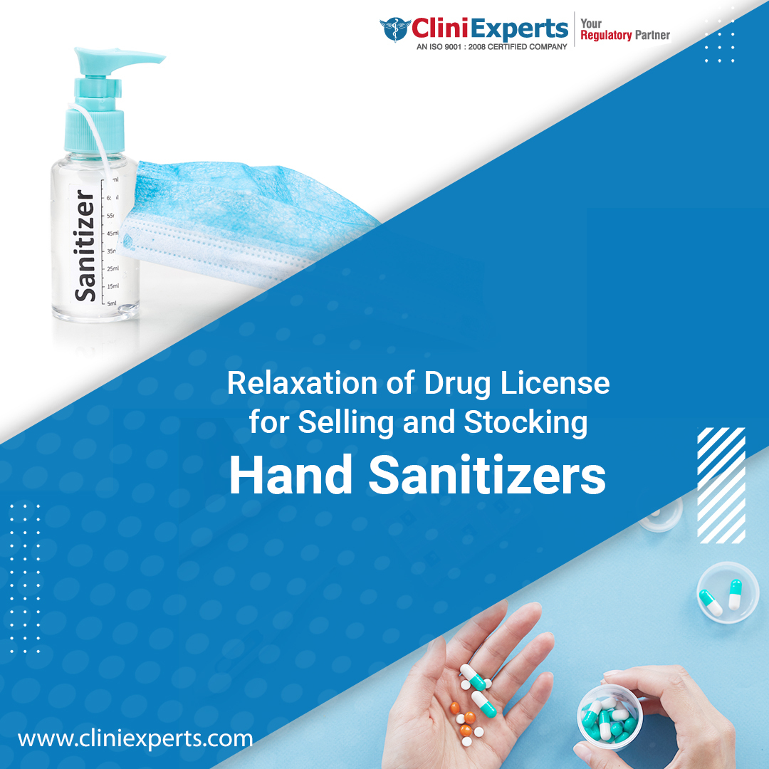 Relaxation of Drug License for Selling and Stocking Hand Sanitizers