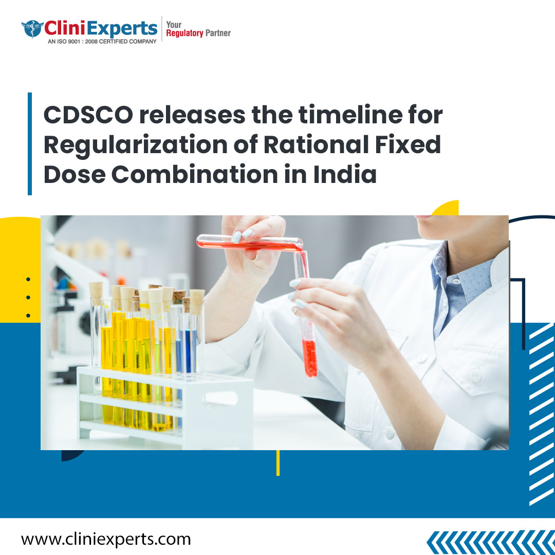 CDSCO releases the timeline for Regularization of Rational Fixed Dose Combination in India