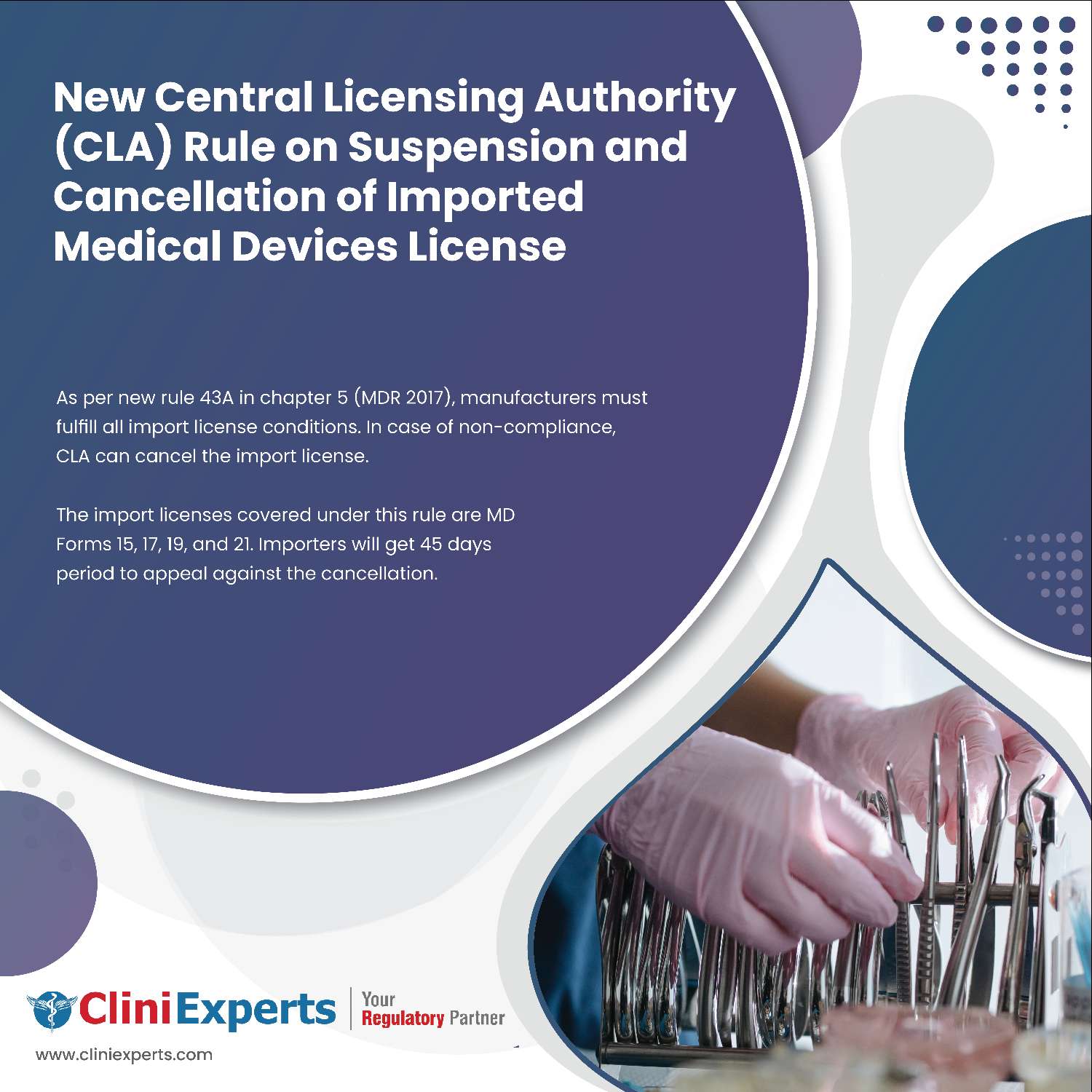 New Rules added by the CLA on suspension and cancellation of license of imported Medical Devices.