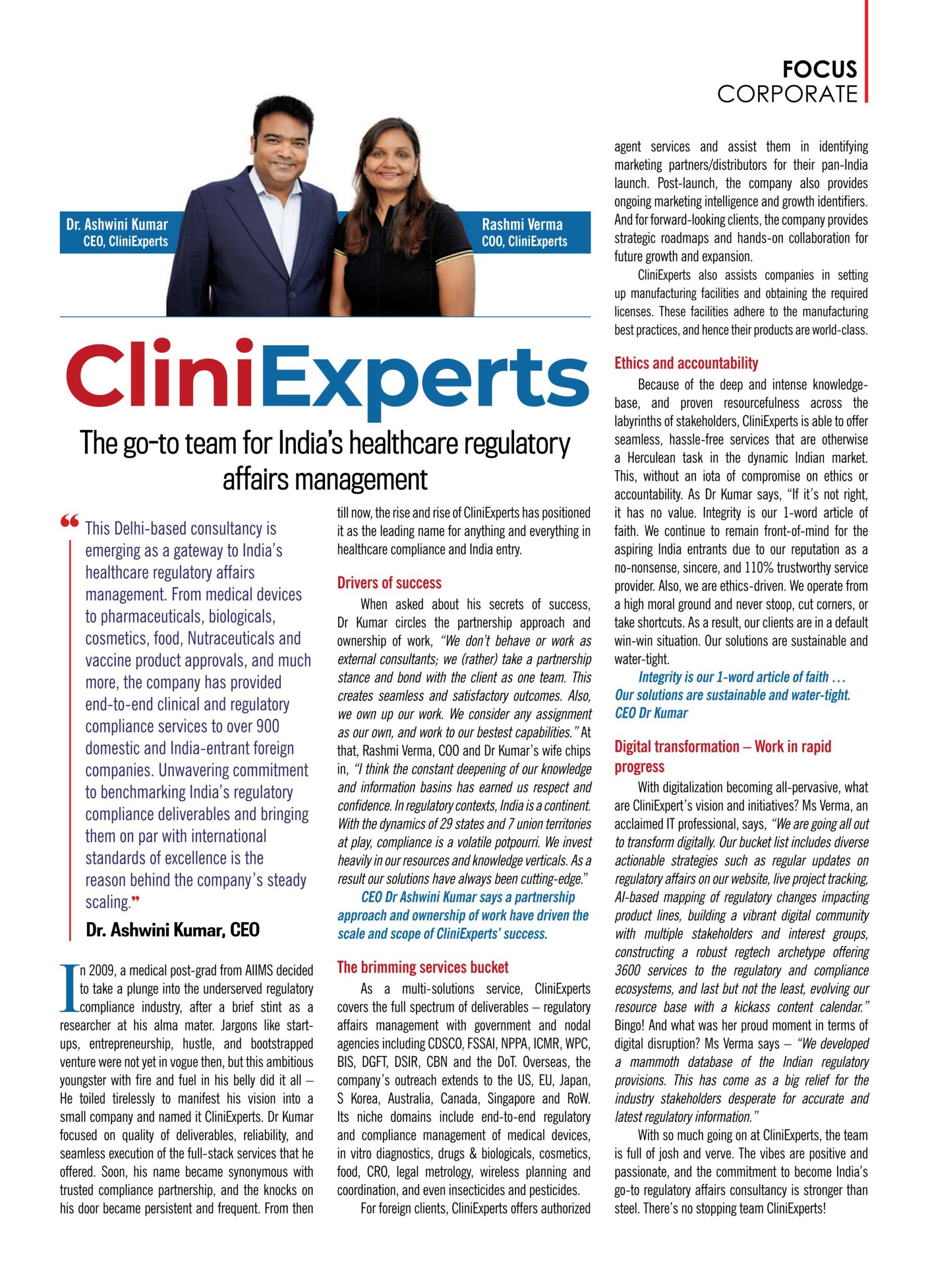 cliniexperts india today