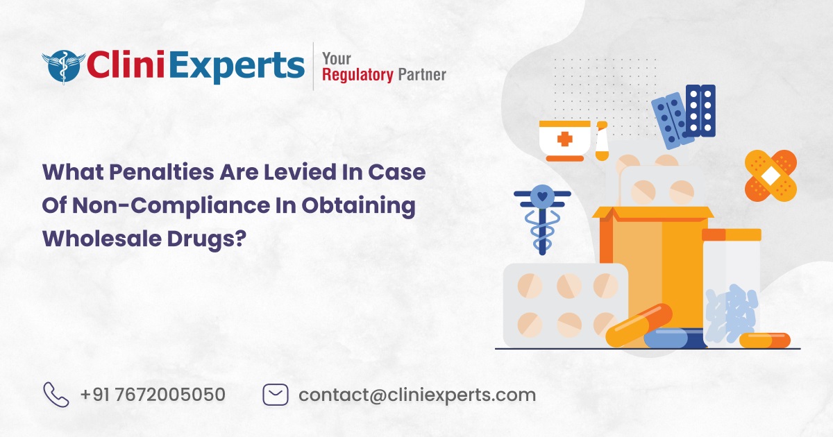 What penalties are levied in case of Non-Compliance in obtaining Wholesale Drugs_