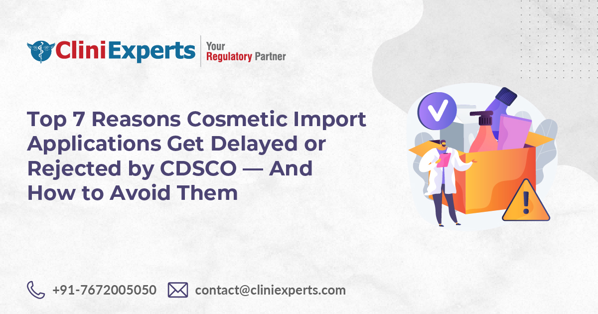 Reason for cosmetic import application delay